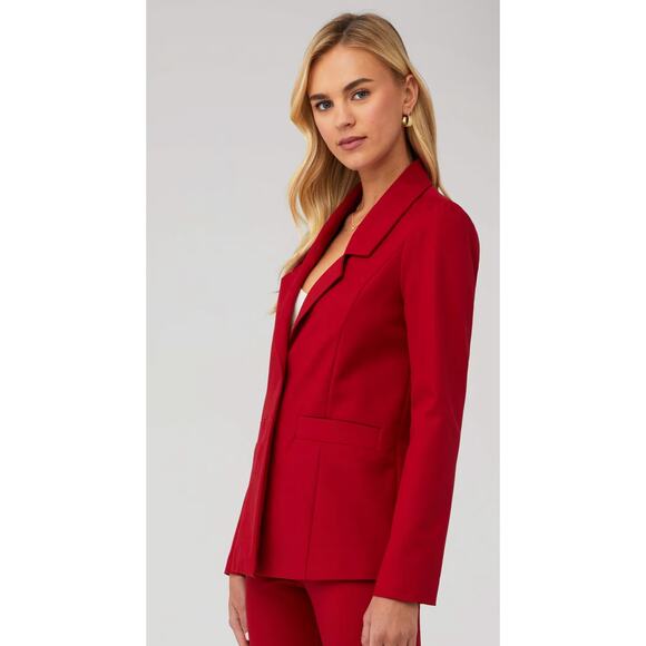 Show Me Your MuMu Red Blazer Structured Suit Jacket Business - Picture 2 of 5